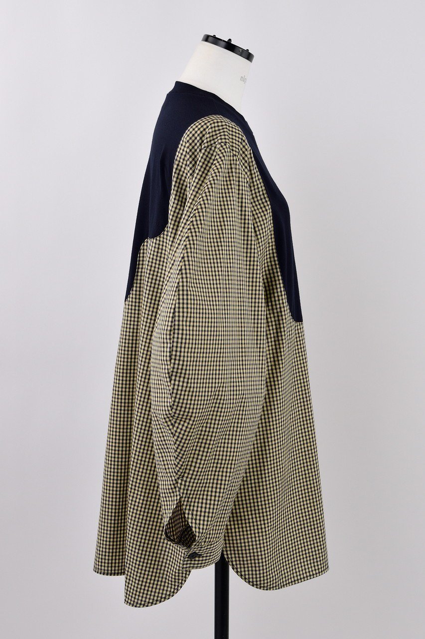 【ナゴンスタンス/nagonstans】のソフト天竺 SH ロングTシャツ 人気、トレンドファッション・服の通販 founy(ファニー) 　ファッション　Fashion　レディースファッション　Fashion for Women　トップス・カットソー　Cut & Sew Tops　シャツ・ブラウス・オフィスカジュアル　Elegant Blouses & Button-Ups　ロングTシャツ・Tシャツ　Longline T-Shirts & Tees　カットソー・ベーシックTシャツ　Cut-and-Sewn Tops / Stretch Tees & Basics　アシンメトリー　Asymmetrical Style　カットソー　Cut and Sewn Top　スリーブ　Sleeve, Long Sleeve / Short Sleeve　ドッキング　Docking, Mixed Material　ロング　Long, Long-Length　other-4|ID: prp329100004874553 ipo3291000000036358695