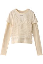 【プランク プロジェクト/PRANK PROJECT】のビスチェレイヤードレーストリムトップ / Bustier Layered Lace Trim Top IVR(アイボリー)|ID: prp329100004874563 ipo3291000000036358763