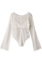 【プランク プロジェクト/PRANK PROJECT】のレイヤードフリルニットトップス / Layered Frill Knit Top 人気、トレンドファッション・服の通販 founy(ファニー) ファッション Fashion レディースファッション Fashion for Women トップス・カットソー Cut & Sew Tops ニット Knit Tops & Sweaters キャミソール&ノースリーブ Camisoles & Sleeveless Tops シャツ・ブラウス・オフィスカジュアル Elegant Blouses & Button-Ups ロングTシャツ・Tシャツ Longline T-Shirts & Tees カットソー・ベーシックTシャツ Cut-and-Sewn Tops / Stretch Tees & Basics キャミソール Camisole, Spaghetti Strap Top スーツ Suit, Formalwear タンク Tank Top, Sleeveless Top デコルテ Décolleté, Neckline ドッキング Docking, Mixed Material フリル Frill, Ruffle ボトム Bottoms, Lower Wear リネン Linen, Linen Fabric thumbnail WHT(ホワイト)|ID: prp329100004874567 ipo3291000000036358796