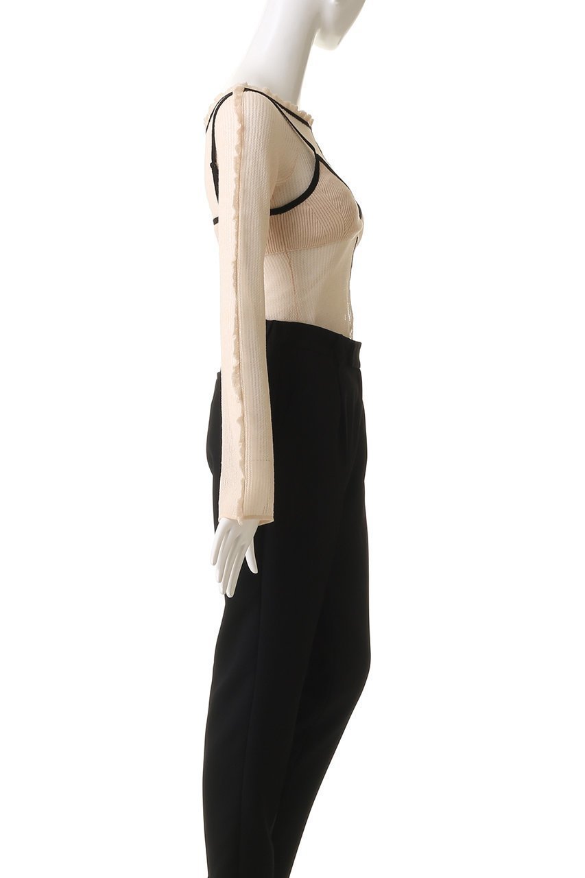 【プランク プロジェクト/PRANK PROJECT】のレイヤードフリルニットトップス / Layered Frill Knit Top 人気、トレンドファッション・服の通販 founy(ファニー) 　ファッション　Fashion　レディースファッション　Fashion for Women　トップス・カットソー　Cut & Sew Tops　ニット　Knit Tops & Sweaters　キャミソール&ノースリーブ　Camisoles & Sleeveless Tops　シャツ・ブラウス・オフィスカジュアル　Elegant Blouses & Button-Ups　ロングTシャツ・Tシャツ　Longline T-Shirts & Tees　カットソー・ベーシックTシャツ　Cut-and-Sewn Tops / Stretch Tees & Basics　キャミソール　Camisole, Spaghetti Strap Top　スーツ　Suit, Formalwear　タンク　Tank Top, Sleeveless Top　デコルテ　Décolleté, Neckline　ドッキング　Docking, Mixed Material　フリル　Frill, Ruffle　ボトム　Bottoms, Lower Wear　リネン　Linen, Linen Fabric　other-3|ID: prp329100004874567 ipo3291000000036358798