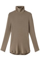 【ボーダーズ アット バルコニー/BORDERS at BALCONY】のハイネックリブTシャツ 人気、トレンドファッション・服の通販 founy(ファニー) ファッション Fashion レディースファッション Fashion for Women トップス・カットソー Cut & Sew Tops シャツ・ブラウス・オフィスカジュアル Elegant Blouses & Button-Ups ロングTシャツ・Tシャツ Longline T-Shirts & Tees カットソー・ベーシックTシャツ Cut-and-Sewn Tops / Stretch Tees & Basics なめらか Smooth, Silky Texture シルク Silk, 100% Silk シンプル Simple, Minimal スリーブ Sleeve, Long Sleeve / Short Sleeve タートルネック Turtleneck, High Neck ロング Long, Long-Length A/W・秋冬 Autumn/Winter thumbnail ベージュ|ID: prp329100004874591 ipo3291000000036358981