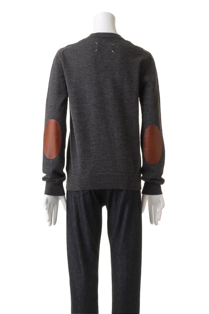 【メゾン マルジェラ/MAISON MARGIELA / MEN】の【MEN】エルボーパッチ クルーネック ウール セーター 人気、トレンドファッション・服の通販 founy(ファニー) 　ファッション　Fashion　メンズファッション　Fashion for Men　トップス・カットソー　Cut & Sew Tops　メンズシャツ　Shirts　スリーブ　Sleeve, Long Sleeve / Short Sleeve　セーター　Sweater, Knitwear　ロング　Long, Long-Length　定番　Standard, Basic Item　A/W・秋冬　Autumn/Winter　other-4|ID: prp329100004874601 ipo3291000000036359056