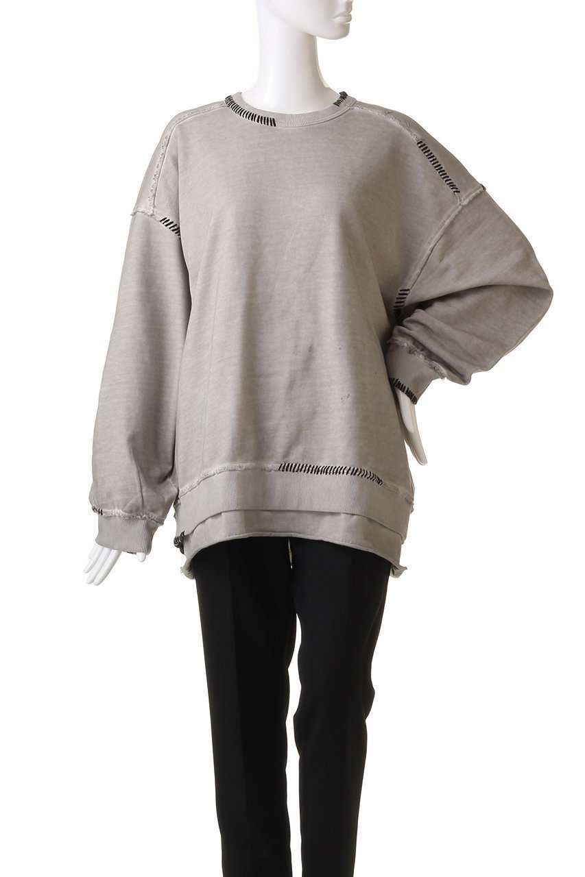 【メゾンスペシャル/MAISON SPECIAL】の【UNISEX】ヘビースウェットオーバーダイエンブロイダリーダメージ 人気、トレンドファッション・服の通販 founy(ファニー) 　ファッション　Fashion　レディースファッション　Fashion for Women　トップス・カットソー　Cut & Sew Tops　シャツ・ブラウス・オフィスカジュアル　Elegant Blouses & Button-Ups　レディースパーカー・カジュアルフーディー　Casual Hoodies & Sweatshirts　ロングTシャツ・Tシャツ　Longline T-Shirts & Tees　スウェット・クルーネックトップス　Sweatshirts & Crewnecks / Relaxed Fit Sweat Tops　カットソー・ベーシックTシャツ　Cut-and-Sewn Tops / Stretch Tees & Basics　ユニセックス　Unisex, Genderless　シンプル　Simple, Minimal　スウェット / スエット　Sweatshirt, Sweatwear　スリーブ　Sleeve, Long Sleeve / Short Sleeve　ダメージ　Distressed, Destroyed　ボトム　Bottoms, Lower Wear　ロング　Long, Long-Length　エレガント 上品　Elegant　other-2|ID: prp329100004874611 ipo3291000000036359122