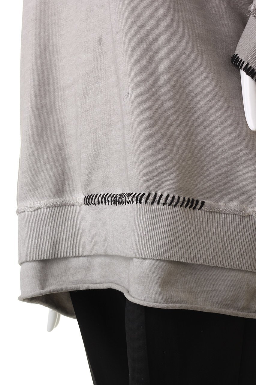 【メゾンスペシャル/MAISON SPECIAL】の【UNISEX】ヘビースウェットオーバーダイエンブロイダリーダメージ 人気、トレンドファッション・服の通販 founy(ファニー) 　ファッション　Fashion　レディースファッション　Fashion for Women　トップス・カットソー　Cut & Sew Tops　シャツ・ブラウス・オフィスカジュアル　Elegant Blouses & Button-Ups　レディースパーカー・カジュアルフーディー　Casual Hoodies & Sweatshirts　ロングTシャツ・Tシャツ　Longline T-Shirts & Tees　スウェット・クルーネックトップス　Sweatshirts & Crewnecks / Relaxed Fit Sweat Tops　カットソー・ベーシックTシャツ　Cut-and-Sewn Tops / Stretch Tees & Basics　ユニセックス　Unisex, Genderless　シンプル　Simple, Minimal　スウェット / スエット　Sweatshirt, Sweatwear　スリーブ　Sleeve, Long Sleeve / Short Sleeve　ダメージ　Distressed, Destroyed　ボトム　Bottoms, Lower Wear　ロング　Long, Long-Length　エレガント 上品　Elegant　other-6|ID: prp329100004874611 ipo3291000000036359126