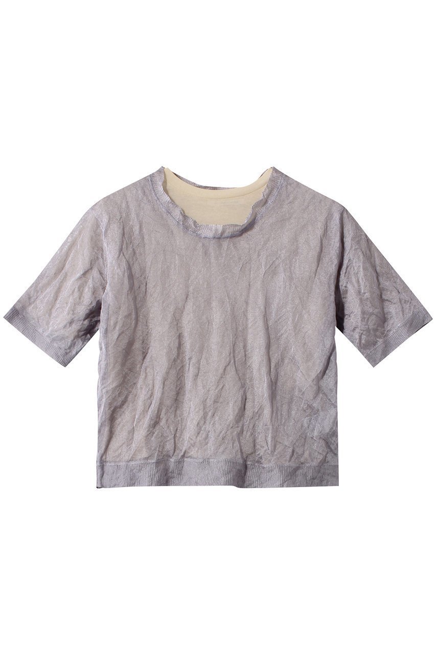 【カレンテージ/CURRENTAGE】のSeethrough Tシャツ インテリア・キッズ・メンズ・レディースファッション・服の通販 founy(ファニー) 　ファッション　Fashion　レディースファッション　Fashion for Women　トップス・カットソー　Cut & Sew Tops　シャツ・ブラウス・オフィスカジュアル　Elegant Blouses & Button-Ups　ロングTシャツ・Tシャツ　Longline T-Shirts & Tees　カットソー・ベーシックTシャツ　Cut-and-Sewn Tops / Stretch Tees & Basics　インナー　Innerwear　コンパクト　Compact, Small Size　ショート　Short, Short Length　シンプル　Simple, Minimal　スリーブ　Sleeve, Long Sleeve / Short Sleeve　トレンド　Trend, Trending Now　夏　Summer　グレー|ID: prp329100004874622 ipo3291000000036359199