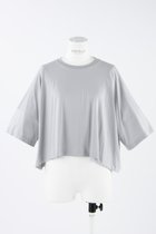 【エンフォルド/ENFOLD】のハイゲージスビン天竺 ワイドクロップド T/SH Tシャツ 人気、トレンドファッション・服の通販 founy(ファニー) ファッション Fashion レディースファッション Fashion for Women トップス・カットソー Cut & Sew Tops シャツ・ブラウス・オフィスカジュアル Elegant Blouses & Button-Ups ロングTシャツ・Tシャツ Longline T-Shirts & Tees カットソー・ベーシックTシャツ Cut-and-Sewn Tops / Stretch Tees & Basics クロップド Cropped, Short Length ショート Short, Short Length スリーブ Sleeve, Long Sleeve / Short Sleeve バランス Balance, Style Balance ワイド Wide, Wide Fit エレガント 上品 Elegant thumbnail ライトグレー|ID: prp329100004874635 ipo3291000000036359301