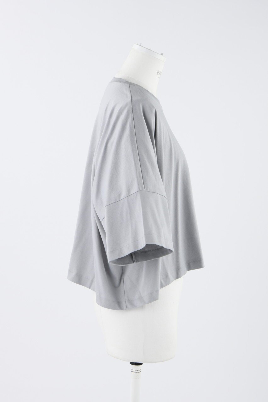 【エンフォルド/ENFOLD】のハイゲージスビン天竺 ワイドクロップド T/SH Tシャツ 人気、トレンドファッション・服の通販 founy(ファニー) 　ファッション　Fashion　レディースファッション　Fashion for Women　トップス・カットソー　Cut & Sew Tops　シャツ・ブラウス・オフィスカジュアル　Elegant Blouses & Button-Ups　ロングTシャツ・Tシャツ　Longline T-Shirts & Tees　カットソー・ベーシックTシャツ　Cut-and-Sewn Tops / Stretch Tees & Basics　クロップド　Cropped, Short Length　ショート　Short, Short Length　スリーブ　Sleeve, Long Sleeve / Short Sleeve　バランス　Balance, Style Balance　ワイド　Wide, Wide Fit　エレガント 上品　Elegant　other-4|ID: prp329100004874635 ipo3291000000036359304