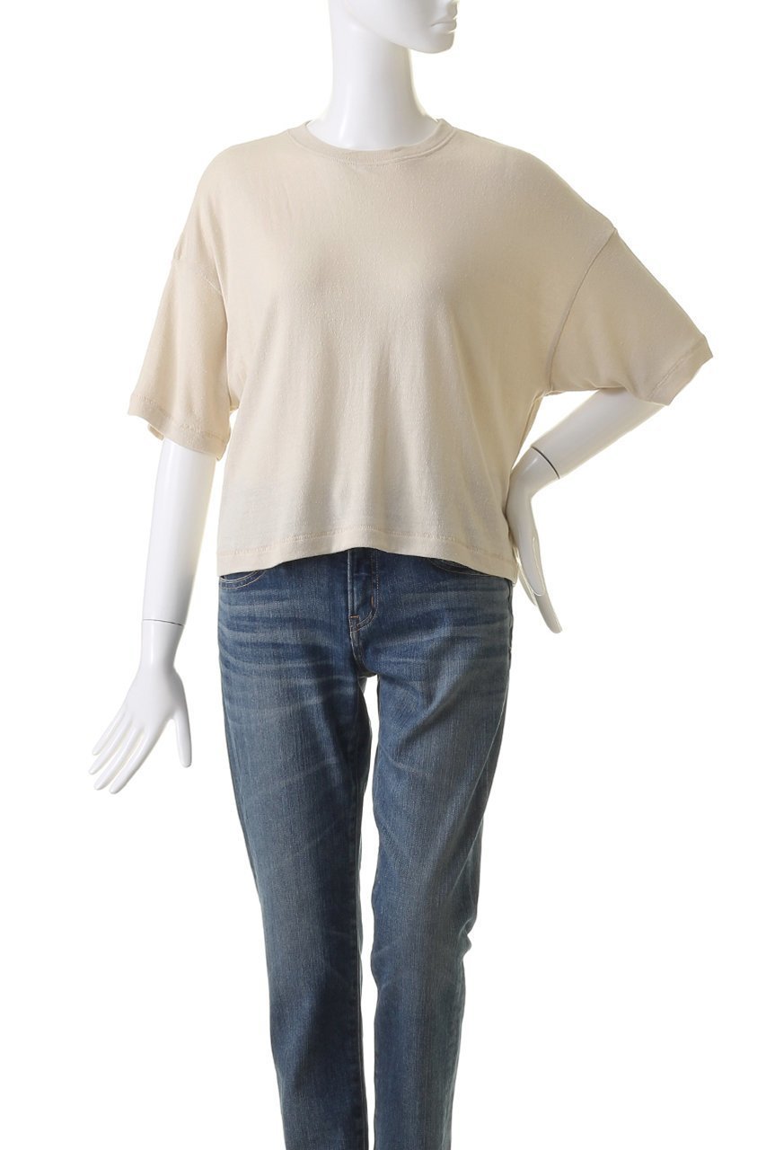 【マリリンムーン/MARILYN MOON】の【WALANCE】シルクノイルプレーンジャージークロップドTシャツ 人気、トレンドファッション・服の通販 founy(ファニー) 　ファッション　Fashion　レディースファッション　Fashion for Women　トップス・カットソー　Cut & Sew Tops　シャツ・ブラウス・オフィスカジュアル　Elegant Blouses & Button-Ups　ロングTシャツ・Tシャツ　Longline T-Shirts & Tees　カットソー・ベーシックTシャツ　Cut-and-Sewn Tops / Stretch Tees & Basics　クロップド　Cropped, Short Length　ショート　Short, Short Length　シルク　Silk, 100% Silk　スリーブ　Sleeve, Long Sleeve / Short Sleeve　ネップ　Nepp, Slub Yarn　other-2|ID: prp329100004874642 ipo3291000000036359355