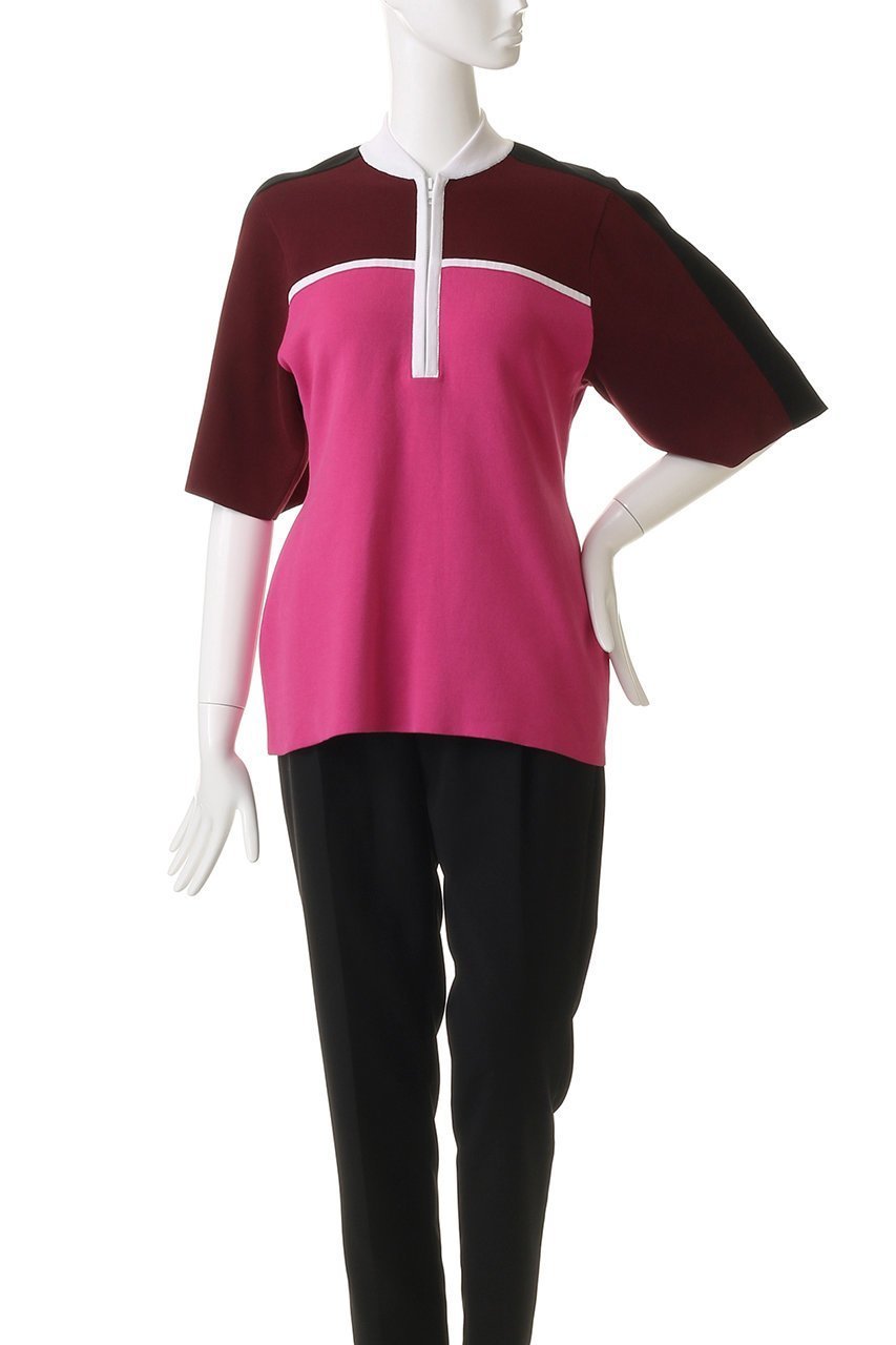 【エンフォルド/ENFOLD】のZIP BICOLOR PULLOVER/プルオーバー 人気、トレンドファッション・服の通販 founy(ファニー) 　ファッション　Fashion　レディースファッション　Fashion for Women　トップス・カットソー　Cut & Sew Tops　ニット　Knit Tops & Sweaters　カジュアルプルオーバー・ニットトップス　Pullovers & Knit Tops / Casual Pullovers　おすすめ　Recommended / Our Picks　エレガント 上品　Elegant　シンプル　Simple, Minimal　スーツ　Suit, Formalwear　セットアップ　Set-Up, Coordinated Outfit　other-2|ID: prp329100004874787 ipo3291000000036360402