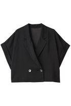 【アルアバイル/allureville】のワルツシアードルマンショートジャケット 大人の最旬トレンドファッション＆コーディネート founy(ファウニー) ファッション Fashion レディースファッション Fashion for Women アウター Coat / Outerwear Collection レディースジャケット・軽アウター Jackets シアー Sheer, See-Through ショート Short, Short Length ジャケット Jacket, Outerwear バランス Balance, Style Balance マニッシュ Mannish, Boyish ワイド Wide, Wide Fit thumbnail ブラック|ID: prp329100004874803 ipo3291000000036516707