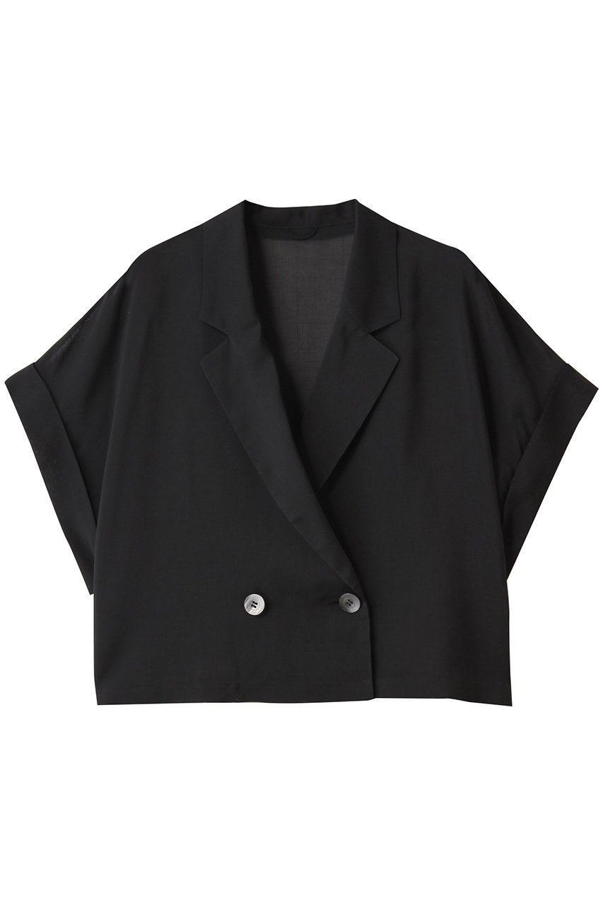 【アルアバイル/allureville】のワルツシアードルマンショートジャケット インテリア・キッズ・メンズ・レディースファッション・服の通販 founy(ファウニー) 　ファッション　Fashion　レディースファッション　Fashion for Women　アウター　Coat / Outerwear Collection　レディースジャケット・軽アウター　Jackets　シアー　Sheer, See-Through　ショート　Short, Short Length　ジャケット　Jacket, Outerwear　バランス　Balance, Style Balance　マニッシュ　Mannish, Boyish　ワイド　Wide, Wide Fit　ブラック|ID: prp329100004874803 ipo3291000000036516707