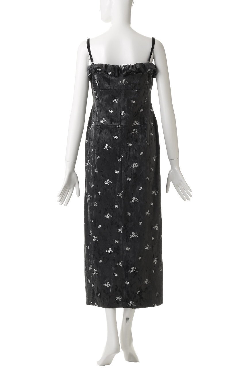 【メゾンスペシャル/MAISON SPECIAL】のFlower Embroidery Velour Camisole Dress/フラワーエンブロイダリーベロアキャミワンピース 人気、トレンドファッション・服の通販 founy(ファニー) 　ファッション　Fashion　レディースファッション　Fashion for Women　ワンピース　Dresses　フォーマル・パーティードレス・結婚式用ドレス　Elegant & Casual Dresses　キャミソールワンピース　Camisole Dresses　チュニック　Tunic Tops & Dresses　おすすめ　Recommended / Our Picks　キャミワンピース　Cami Dress, Slip Dress　シルバー　Silver, Metallic Silver　ジャケット　Jacket, Outerwear　ストレッチ　Stretch, Stretchy Fabric　チュニック　Tunic, Long Top　フィット　Fit, Slim Fit　フェミニン　Feminine, Girly　フリル　Frill, Ruffle　ベロア　Velour, Soft Velvet　ライダース　Riders　ラップ　Wrap, Wrap Design　ロング　Long, Long-Length　A/W・秋冬　Autumn/Winter　other-4|ID: prp329100004874825 ipo3291000000036360708