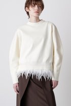 【ヒューエルミュージアム/hueLe Museum】の【hLM】フェザーレイヤードニット 人気、トレンドファッション・服の通販 founy(ファニー) ファッション Fashion レディースファッション Fashion for Women トップス・カットソー Cut & Sew Tops ニット Knit Tops & Sweaters カジュアルプルオーバー・ニットトップス Pullovers & Knit Tops / Casual Pullovers インナー Innerwear エレガント 上品 Elegant オーガンジー Organza Fabric ジャケット Jacket, Outerwear フェザー Feather, Feather Detail thumbnail ホワイト|ID: prp329100004874841 ipo3291000000036360844