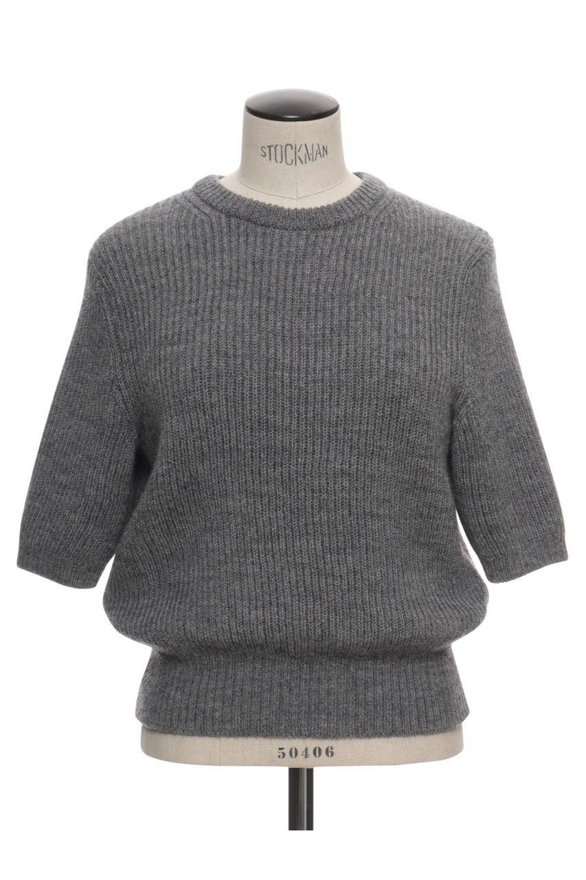 【オブリオ/AUBRIOT】のバルキーヤーンセーター インテリア・キッズ・メンズ・レディースファッション・服の通販 founy(ファウニー) 　ファッション　Fashion　レディースファッション　Fashion for Women　トップス・カットソー　Cut & Sew Tops　ニット　Knit Tops & Sweaters　カジュアルプルオーバー・ニットトップス　Pullovers & Knit Tops / Casual Pullovers　シンプル　Simple, Minimal　セーター　Sweater, Knitwear　ボックス　Boxy, Box Shape　半袖　Short Sleeve, Half Sleeve　グレー|ID: prp329100004874855 ipo3291000000036517116