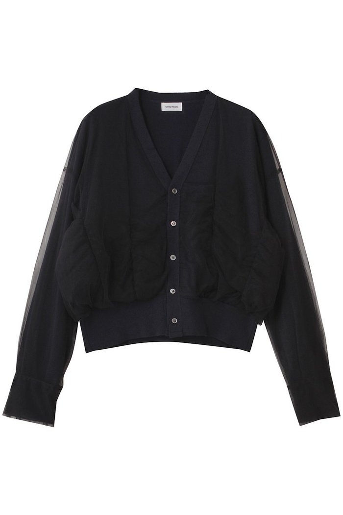 【チカ キサダ/CHIKA KISADA】のチュール レイヤー Vカーディガン インテリア・キッズ・メンズ・レディースファッション・服の通販 founy(ファニー) https://founy.com/ ファッション Fashion レディースファッション Fashion for Women トップス・カットソー Cut & Sew Tops ニット Knit Tops & Sweaters カーディガン・羽織り Layered Style Cardigans カーディガン Cardigan, Knitwear シンプル Simple, Minimal チュール Tulip, Tulip Motif デニム Denim, Jeans Material パーティ Party, Party Style ベーシック Basic, Essential |ID: prp329100004874856 ipo3291000000036360969