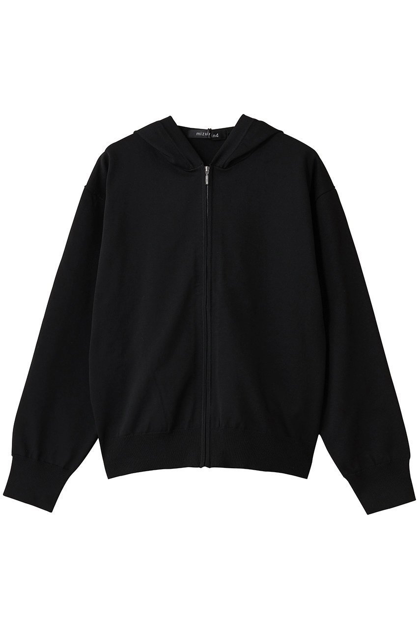 【ミズイロ インド/mizuiro ind】のジップフードニットプルオーバー インテリア・キッズ・メンズ・レディースファッション・服の通販 founy(ファニー) 　ファッション　Fashion　レディースファッション　Fashion for Women　トップス・カットソー　Cut & Sew Tops　ニット　Knit Tops & Sweaters　レディースパーカー・カジュアルフーディー　Casual Hoodies & Sweatshirts　カジュアルプルオーバー・ニットトップス　Pullovers & Knit Tops / Casual Pullovers　シンプル　Simple, Minimal　パーカー　Hoodie, Parka　black|ID: prp329100004874866 ipo3291000000036361056