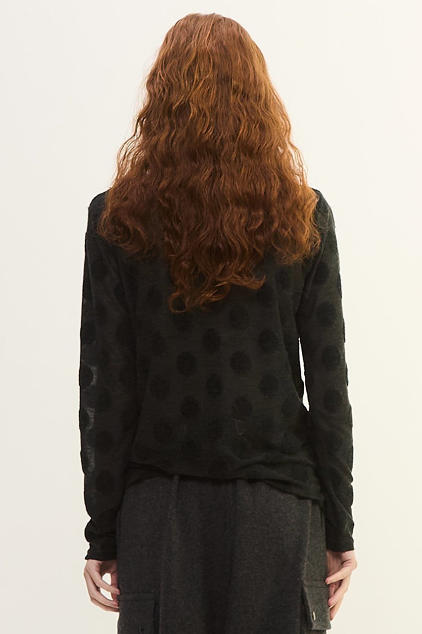【プレインピープル/PLAIN PEOPLE】のドットジャージハイネックTシャツ 人気、トレンドファッション・服の通販 founy(ファニー) 　ファッション　Fashion　レディースファッション　Fashion for Women　トップス・カットソー　Cut & Sew Tops　シャツ・ブラウス・オフィスカジュアル　Elegant Blouses & Button-Ups　ロングTシャツ・Tシャツ　Longline T-Shirts & Tees　カットソー・ベーシックTシャツ　Cut-and-Sewn Tops / Stretch Tees & Basics　インナー　Innerwear　シアー　Sheer, See-Through　スリーブ　Sleeve, Long Sleeve / Short Sleeve　ドット　Polka Dot, Dot Pattern　フィット　Fit, Slim Fit　ロング　Long, Long-Length　冬　Winter / This Winter　other-4|ID: prp329100004874880 ipo3291000000036361153