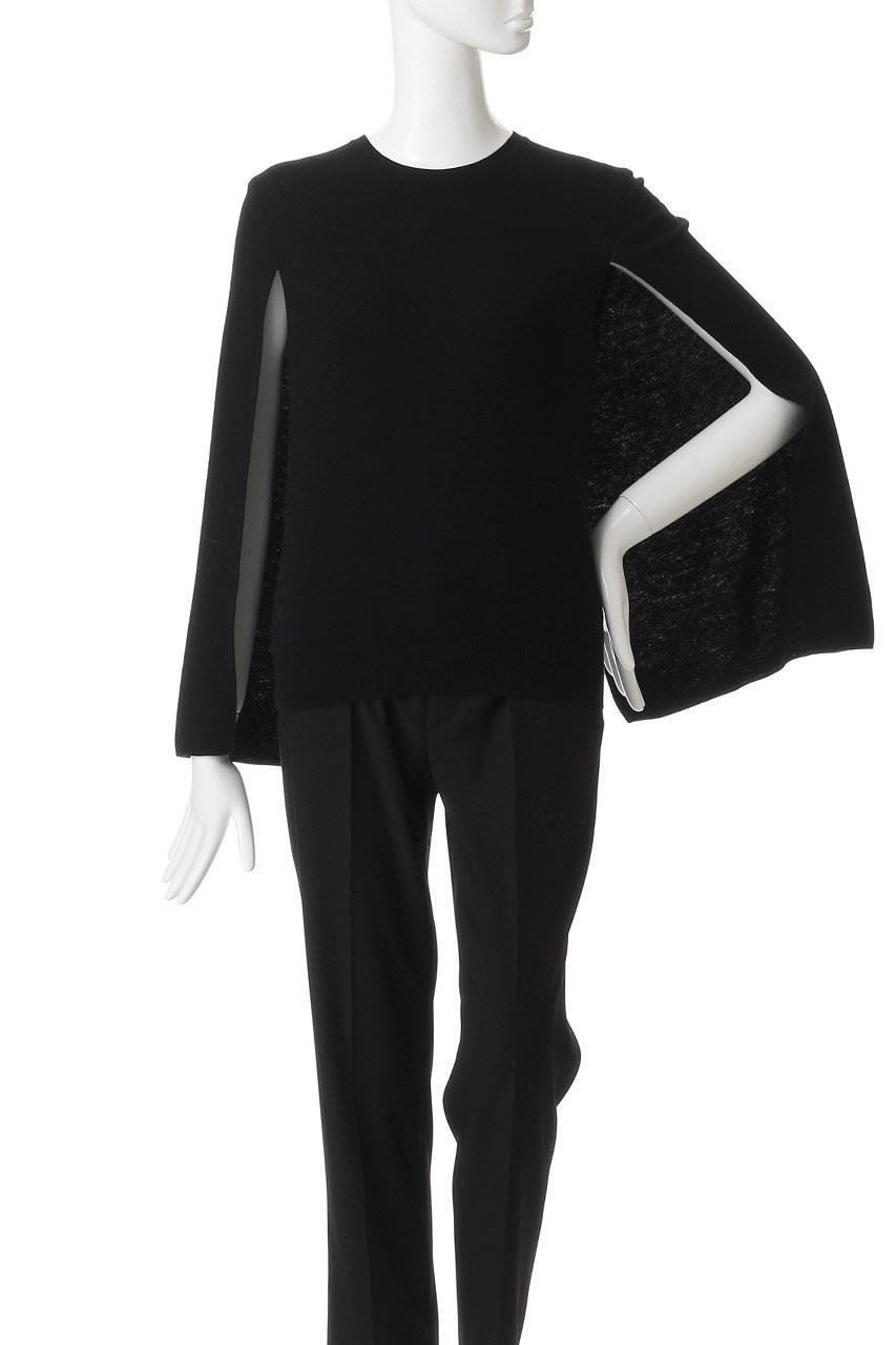 【レモンプレット/Lemonplet】のKNIT BLISS CAPE-LAYERED TOP 人気、トレンドファッション・服の通販 founy(ファニー) 　ファッション　Fashion　レディースファッション　Fashion for Women　トップス・カットソー　Cut & Sew Tops　ニット　Knit Tops & Sweaters　カジュアルプルオーバー・ニットトップス　Pullovers & Knit Tops / Casual Pullovers　エレガント 上品　Elegant　ドッキング　Docking, Mixed Material　ノースリーブ　Sleeveless, No-Sleeve　パーティ　Party, Party Style　冬　Winter / This Winter　秋　Autumn　長袖　Long Sleeve, Full Sleeve　other-2|ID: prp329100004874885 ipo3291000000036361193