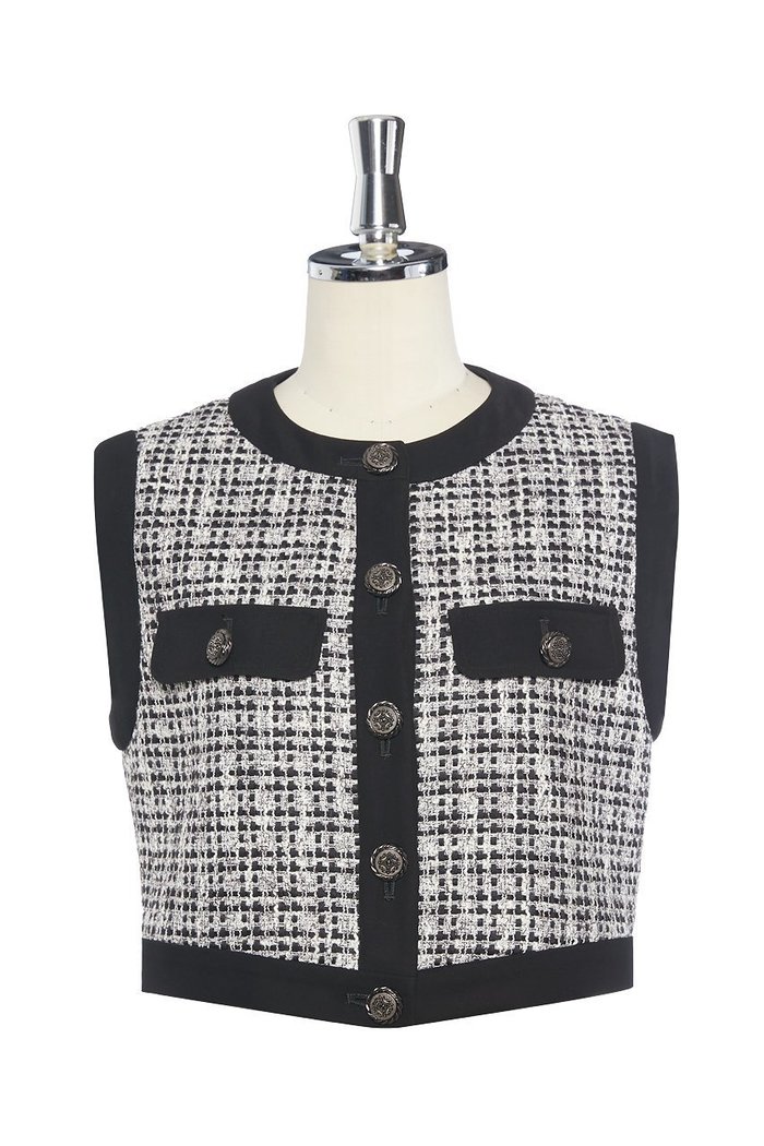 【デイジーリン/DAISY LIN】のWashable Tweed “Stylish Vest” インテリア・キッズ・メンズ・レディースファッション・服の通販 founy(ファニー) https://founy.com/ ファッション Fashion レディースファッション Fashion for Women アウター Coat / Outerwear Collection レディースジャケット・軽アウター Jackets エレガント 上品 Elegant 洗える Machine Washable クラシカル Classical, Vintage-Inspired ショート Short, Short Length ジャケット Jacket, Outerwear スタイリッシュ Stylish, Fashionable ツイード Twill, Twill Weave 定番 Standard, Basic Item ベスト Vest, Waistcoat ボックス Boxy, Box Shape モダン Modern, Contemporary |ID: prp329100004874940 ipo3291000000036361650