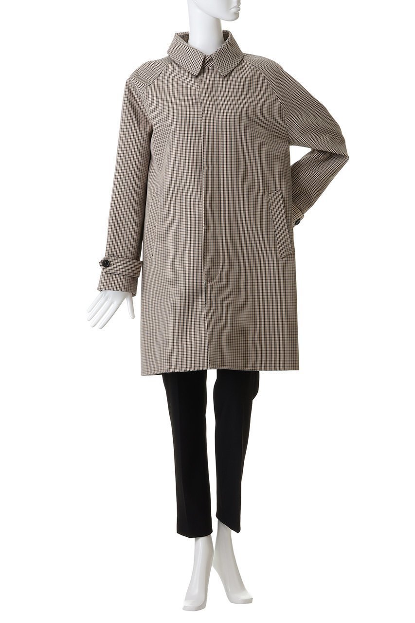 【マディソンブルー/MADISONBLUE】のBALCOLLAR COAT バルカラーコート 大人の最旬トレンドファッション＆コーディネート founy(ファウニー) 　ファッション　Fashion　レディースファッション　Fashion for Women　アウター　Coat / Outerwear Collection　コート・ロングコート・ピーコート　Long Coats, Peacoats & More　クラシック　Classic, Timeless Style　チェック　Check, Plaid, Tartan　ボンディング　Bonding, Bonded Fabric　ミリタリー　Military, Army Style　ロング　Long, Long-Length　other-2|ID: prp329100004874947 ipo3291000000036546393
