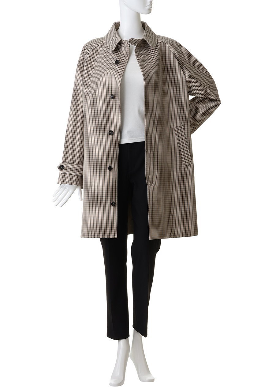 【マディソンブルー/MADISONBLUE】のBALCOLLAR COAT バルカラーコート 大人の最旬トレンドファッション＆コーディネート founy(ファウニー) 　ファッション　Fashion　レディースファッション　Fashion for Women　アウター　Coat / Outerwear Collection　コート・ロングコート・ピーコート　Long Coats, Peacoats & More　クラシック　Classic, Timeless Style　チェック　Check, Plaid, Tartan　ボンディング　Bonding, Bonded Fabric　ミリタリー　Military, Army Style　ロング　Long, Long-Length　other-6|ID: prp329100004874947 ipo3291000000036546398