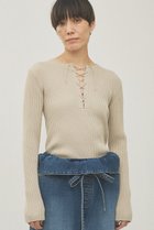 【ウィムガゼット/Whim Gazette】のRAW SILKレースアッププルオーバー 人気、トレンドファッション・服の通販 founy(ファニー) ファッション Fashion レディースファッション Fashion for Women トップス・カットソー Cut & Sew Tops ニット Knit Tops & Sweaters カジュアルプルオーバー・ニットトップス Pullovers & Knit Tops / Casual Pullovers インナー Innerwear ジャケット Jacket, Outerwear センター Center, Center Line ネップ Nepp, Slub Yarn フロント Front, Front Design レース Lace, Lace Fabric thumbnail ベージュ|ID: prp329100004874963 ipo3291000000036361844