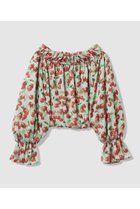 【アルアバイル/allureville】の【LOULOU WILLOUGHBY】LISAチェリープリントオフショルブラウス 人気、トレンドファッション・服の通販 founy(ファニー) ファッション Fashion レディースファッション Fashion for Women トップス・カットソー Cut & Sew Tops シャツ・ブラウス・オフィスカジュアル Elegant Blouses & Button-Ups なめらか Smooth, Silky Texture サテン Satin, Glossy Fabric ジョーゼット Georgette, Semi-Sheer Fabric スリーブ Sleeve, Long Sleeve / Short Sleeve チェリー Cherry, Cherry Pattern プリント Print, Printed Pattern ロング Long, Long-Length thumbnail サックス|ID: prp329100004874971 ipo3291000000036361893