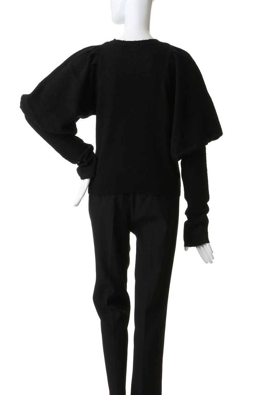 【マノフ/MANOF】のPUFFY SLEEVE KNIT 大人の最旬トレンドファッション＆コーディネート founy(ファウニー) 　ファッション　Fashion　レディースファッション　Fashion for Women　トップス・カットソー　Cut & Sew Tops　ニット　Knit Tops & Sweaters　カジュアルプルオーバー・ニットトップス　Pullovers & Knit Tops / Casual Pullovers　スリーブ　Sleeve, Long Sleeve / Short Sleeve　チュール　Tulip, Tulip Motif　other-4|ID: prp329100004874974 ipo3291000000036518670