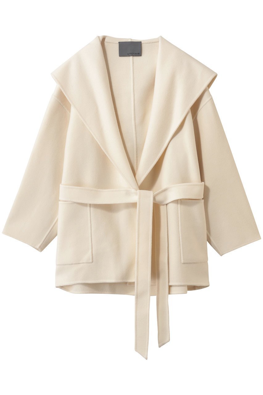 【アンクレイヴ/uncrave】のメルトンリバー フーデットコート 人気、トレンドファッション・服の通販 founy(ファニー) 　ファッション　Fashion　レディースファッション　Fashion for Women　アウター　Coat / Outerwear Collection　コート・ロングコート・ピーコート　Long Coats, Peacoats & More　ショート　Short, Short Length　ミドル　Middle Length, Mid Height　メルトン　Melton, Heavy Wool　エレガント 上品　Elegant　 other-1|ID: prp329100004875002 ipo3291000000036362148