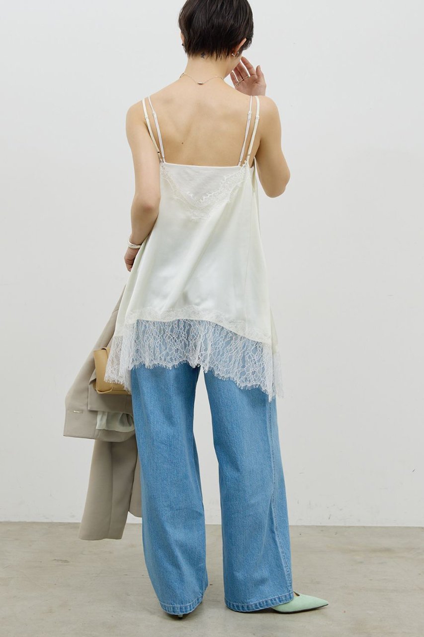 【ガリャルダガランテ/GALLARDAGALANTE】のレースキャミチュニック 人気、トレンドファッション・服の通販 founy(ファニー) 　ファッション　Fashion　レディースファッション　Fashion for Women　ワンピース　Dresses　チュニック　Tunic Tops & Dresses　サテン　Satin, Glossy Fabric　ショルダー　Shoulder, Shoulder Strap　ジャケット　Jacket, Outerwear　チュニック　Tunic, Long Top　デニム　Denim, Jeans Material　レース　Lace, Lace Fabric　再入荷　Restock / Back in Stock　other-4|ID: prp329100004875009 ipo3291000000036362213