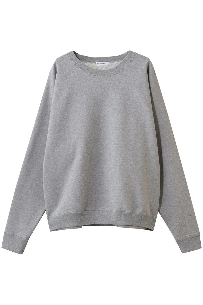 【マイ ウィークネス/MY WEAKNESS】のMW PATCH SWEAT インテリア・キッズ・メンズ・レディースファッション・服の通販 founy(ファニー) 　ファッション　Fashion　レディースファッション　Fashion for Women　トップス・カットソー　Cut & Sew Tops　シャツ・ブラウス・オフィスカジュアル　Elegant Blouses & Button-Ups　レディースパーカー・カジュアルフーディー　Casual Hoodies & Sweatshirts　ロングTシャツ・Tシャツ　Longline T-Shirts & Tees　スウェット・クルーネックトップス　Sweatshirts & Crewnecks / Relaxed Fit Sweat Tops　カットソー・ベーシックTシャツ　Cut-and-Sewn Tops / Stretch Tees & Basics　エレガント 上品　Elegant　スウェット / スエット　Sweatshirt, Sweatwear　デニム　Denim, Jeans Material　バランス　Balance, Style Balance　パッチ　Patch, Appliqué　リラックス　Relax, Relaxed Fit　ロング　Long, Long-Length　再入荷　Restock / Back in Stock　グレー|ID: prp329100004875010 ipo3291000000036362220