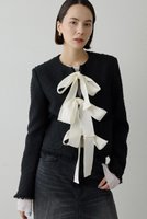 【ウィムガゼット/Whim Gazette】のネップツイードリボンジャケット 人気、トレンドファッション・服の通販 founy(ファニー) ファッション Fashion レディースファッション Fashion for Women アウター Coat / Outerwear Collection レディースジャケット・軽アウター Jackets おすすめ Recommended / Our Picks エレガント 上品 Elegant コンパクト Compact, Small Size ジャケット Jacket, Outerwear セットアップ Set-Up, Coordinated Outfit ツイード Twill, Twill Weave ネップ Nepp, Slub Yarn フリンジ Fringe, Tassel リボン Ribbon, Bow |ID:prp329100004875026