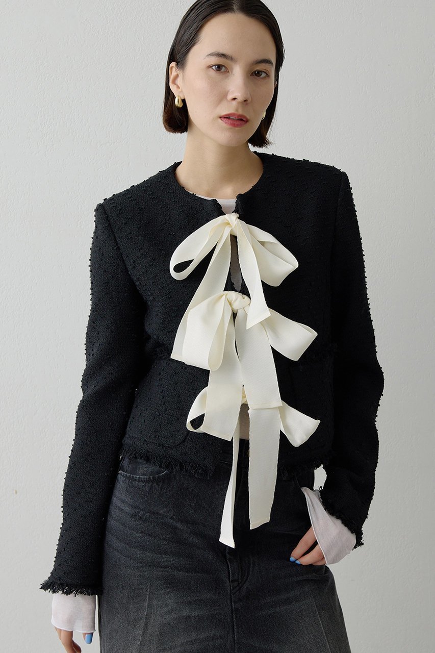 【ウィムガゼット/Whim Gazette】のネップツイードリボンジャケット 人気、トレンドファッション・服の通販 founy(ファニー) ファッション Fashion レディースファッション Fashion for Women アウター Coat / Outerwear Collection レディースジャケット・軽アウター Jackets おすすめ Recommended / Our Picks エレガント 上品 Elegant コンパクト Compact, Small Size ジャケット Jacket, Outerwear セットアップ Set-Up, Coordinated Outfit ツイード Twill, Twill Weave ネップ Nepp, Slub Yarn フリンジ Fringe, Tassel リボン Ribbon, Bow other-1|ID: prp329100004875026 ipo3291000000036362350