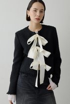 【ウィムガゼット/Whim Gazette】のネップツイードリボンジャケット 人気、トレンドファッション・服の通販 founy(ファニー) ファッション Fashion レディースファッション Fashion for Women アウター Coat / Outerwear Collection レディースジャケット・軽アウター Jackets おすすめ Recommended / Our Picks エレガント 上品 Elegant コンパクト Compact, Small Size ジャケット Jacket, Outerwear セットアップ Set-Up, Coordinated Outfit ツイード Twill, Twill Weave ネップ Nepp, Slub Yarn フリンジ Fringe, Tassel リボン Ribbon, Bow thumbnail ブラック|ID: prp329100004875026 ipo3291000000036362351