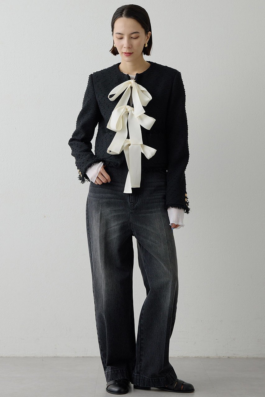 【ウィムガゼット/Whim Gazette】のネップツイードリボンジャケット 人気、トレンドファッション・服の通販 founy(ファニー) ファッション Fashion レディースファッション Fashion for Women アウター Coat / Outerwear Collection レディースジャケット・軽アウター Jackets おすすめ Recommended / Our Picks エレガント 上品 Elegant コンパクト Compact, Small Size ジャケット Jacket, Outerwear セットアップ Set-Up, Coordinated Outfit ツイード Twill, Twill Weave ネップ Nepp, Slub Yarn フリンジ Fringe, Tassel リボン Ribbon, Bow other-4|ID: prp329100004875026 ipo3291000000036362354