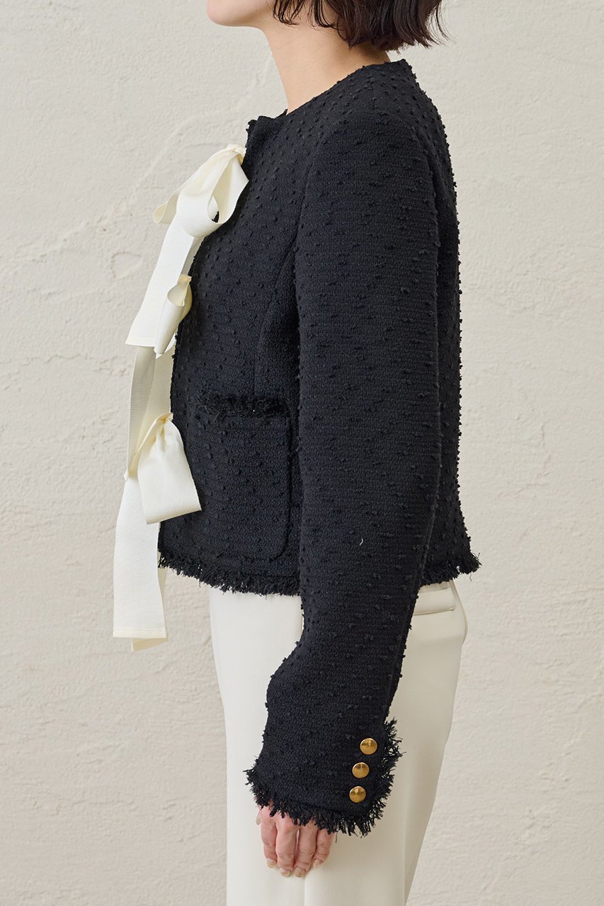 【ウィムガゼット/Whim Gazette】のネップツイードリボンジャケット 人気、トレンドファッション・服の通販 founy(ファニー) ファッション Fashion レディースファッション Fashion for Women アウター Coat / Outerwear Collection レディースジャケット・軽アウター Jackets おすすめ Recommended / Our Picks エレガント 上品 Elegant コンパクト Compact, Small Size ジャケット Jacket, Outerwear セットアップ Set-Up, Coordinated Outfit ツイード Twill, Twill Weave ネップ Nepp, Slub Yarn フリンジ Fringe, Tassel リボン Ribbon, Bow other-7|ID: prp329100004875026 ipo3291000000036362357