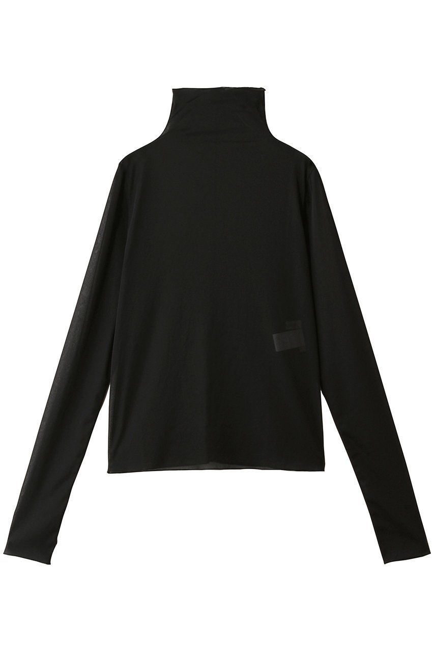 【デパリエ/DEPAREILLE】のシフォンハイネックブラウス インテリア・キッズ・メンズ・レディースファッション・服の通販 founy(ファニー) 　ファッション　Fashion　レディースファッション　Fashion for Women　トップス・カットソー　Cut & Sew Tops　シャツ・ブラウス・オフィスカジュアル　Elegant Blouses & Button-Ups　シンプル　Simple, Minimal　スリーブ　Sleeve, Long Sleeve / Short Sleeve　ハイネック　High Neck, Mock Neck　ロング　Long, Long-Length　エレガント 上品　Elegant　ブラック|ID: prp329100004875029 ipo3291000000036362380