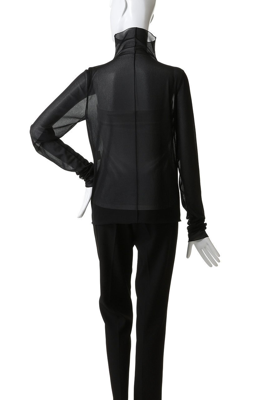 【デパリエ/DEPAREILLE】のシフォンハイネックブラウス 人気、トレンドファッション・服の通販 founy(ファニー) 　ファッション　Fashion　レディースファッション　Fashion for Women　トップス・カットソー　Cut & Sew Tops　シャツ・ブラウス・オフィスカジュアル　Elegant Blouses & Button-Ups　シンプル　Simple, Minimal　スリーブ　Sleeve, Long Sleeve / Short Sleeve　ハイネック　High Neck, Mock Neck　ロング　Long, Long-Length　エレガント 上品　Elegant　other-4|ID: prp329100004875029 ipo3291000000036362383