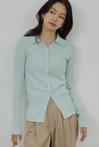 【ガリャルダガランテ/GALLARDAGALANTE】のポロリブニット ミント|ID: prp329100004875057 ipo3291000000036362508