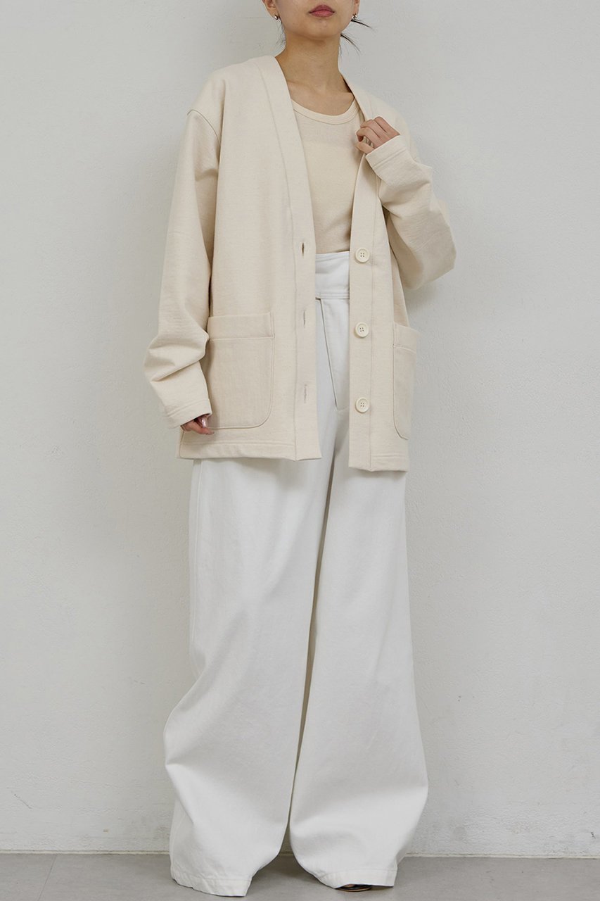 【ガリャルダガランテ/GALLARDAGALANTE】の【PEAS】スウェットカーディガン 人気、トレンドファッション・服の通販 founy(ファニー) 　ファッション　Fashion　レディースファッション　Fashion for Women　トップス・カットソー　Cut & Sew Tops　カーディガン・羽織り　Layered Style Cardigans　シャツ・ブラウス・オフィスカジュアル　Elegant Blouses & Button-Ups　レディースパーカー・カジュアルフーディー　Casual Hoodies & Sweatshirts　ロングTシャツ・Tシャツ　Longline T-Shirts & Tees　スウェット・クルーネックトップス　Sweatshirts & Crewnecks / Relaxed Fit Sweat Tops　カットソー・ベーシックTシャツ　Cut-and-Sewn Tops / Stretch Tees & Basics　カーディガン　Cardigan, Knitwear　ネップ　Nepp, Slub Yarn　ロング　Long, Long-Length　エレガント 上品　Elegant　別注　Limited Edition, Custom Order　春　Spring　other-2|ID: prp329100004875111 ipo3291000000036362663