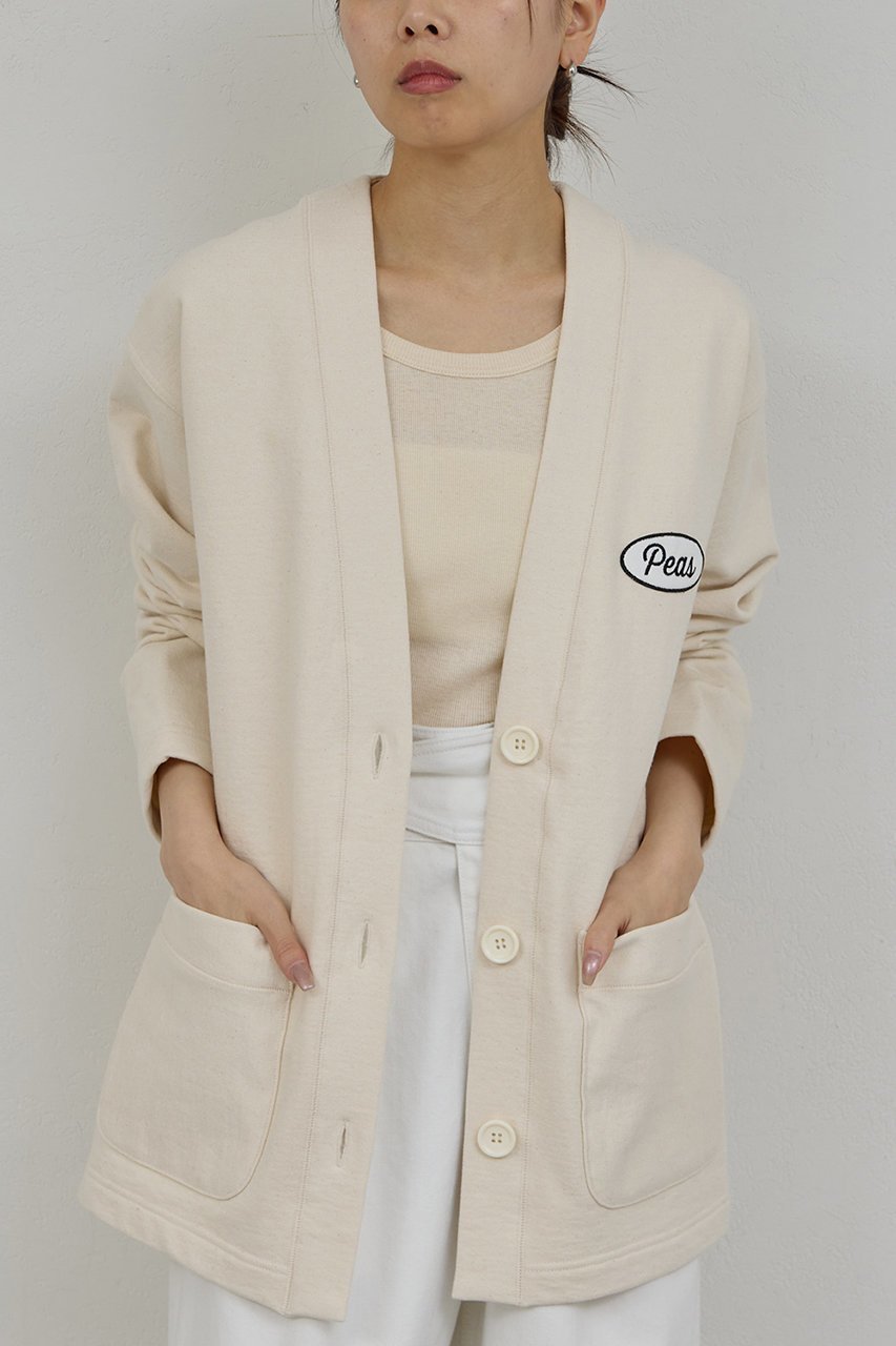 【ガリャルダガランテ/GALLARDAGALANTE】の【PEAS】スウェットカーディガン 人気、トレンドファッション・服の通販 founy(ファニー) 　ファッション　Fashion　レディースファッション　Fashion for Women　トップス・カットソー　Cut & Sew Tops　カーディガン・羽織り　Layered Style Cardigans　シャツ・ブラウス・オフィスカジュアル　Elegant Blouses & Button-Ups　レディースパーカー・カジュアルフーディー　Casual Hoodies & Sweatshirts　ロングTシャツ・Tシャツ　Longline T-Shirts & Tees　スウェット・クルーネックトップス　Sweatshirts & Crewnecks / Relaxed Fit Sweat Tops　カットソー・ベーシックTシャツ　Cut-and-Sewn Tops / Stretch Tees & Basics　カーディガン　Cardigan, Knitwear　ネップ　Nepp, Slub Yarn　ロング　Long, Long-Length　エレガント 上品　Elegant　別注　Limited Edition, Custom Order　春　Spring　other-5|ID: prp329100004875111 ipo3291000000036362666