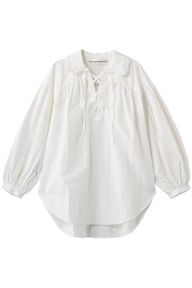 【シンゾーン/Shinzone】 レースアップブラウス人気、トレンドファッション・服の通販 founy(ファニー) ファッション Fashion レディースファッション Fashion for Women トップス・カットソー Cut & Sew Tops シャツ・ブラウス・オフィスカジュアル Elegant Blouses & Button-Ups ギャザー Gathered, Ruffled スリーブ Sleeve, Long Sleeve / Short Sleeve チュニック Tunic, Long Top デニム Denim, Jeans Material レース Lace, Lace Fabric ロング Long, Long-Length |ID:prp329100004875112