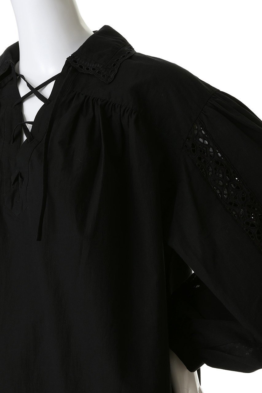 【シンゾーン/Shinzone】のレースアップブラウス 人気、トレンドファッション・服の通販 founy(ファニー) 　ファッション　Fashion　レディースファッション　Fashion for Women　トップス・カットソー　Cut & Sew Tops　シャツ・ブラウス・オフィスカジュアル　Elegant Blouses & Button-Ups　ギャザー　Gathered, Ruffled　スリーブ　Sleeve, Long Sleeve / Short Sleeve　チュニック　Tunic, Long Top　デニム　Denim, Jeans Material　レース　Lace, Lace Fabric　ロング　Long, Long-Length　other-5|ID: prp329100004875112 ipo3291000000036362676