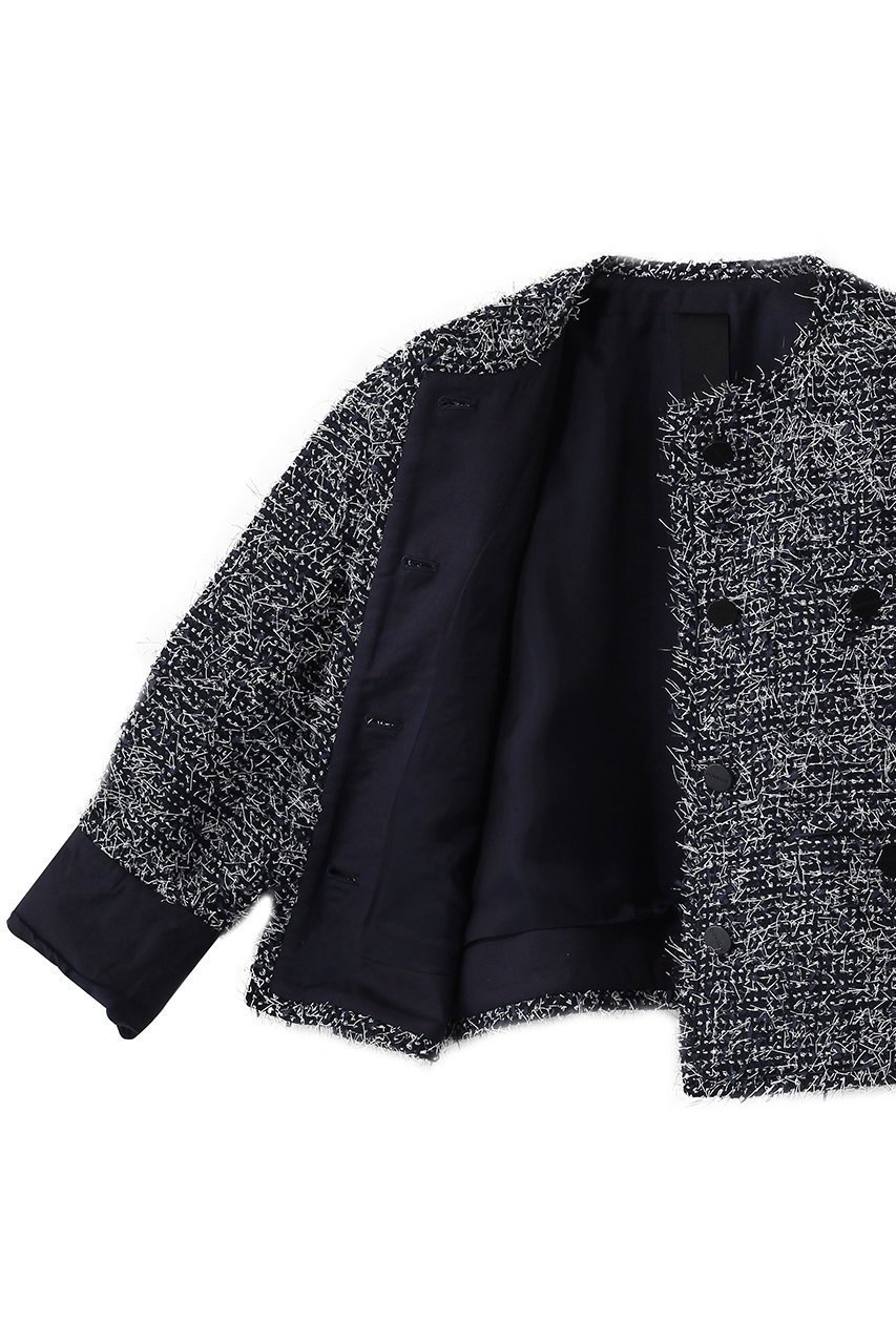 【ドメル/DOMELLE】のLINTON TWEED ジャケット 人気、トレンドファッション・服の通販 founy(ファニー) 　ファッション　Fashion　レディースファッション　Fashion for Women　アウター　Coat / Outerwear Collection　レディースジャケット・軽アウター　Jackets　おすすめ　Recommended / Our Picks　コンパクト　Compact, Small Size　サテン　Satin, Glossy Fabric　ジャケット　Jacket, Outerwear　セットアップ　Set-Up, Coordinated Outfit　ツイード　Twill, Twill Weave　ポケット　Pocket, Pocket Detail　メタル　Metal, Metal Parts　ワイド　Wide, Wide Fit　エレガント 上品　Elegant　新作・新入荷　New Arrivals / New In　other-7|ID: prp329100004875116 ipo3291000000036362717