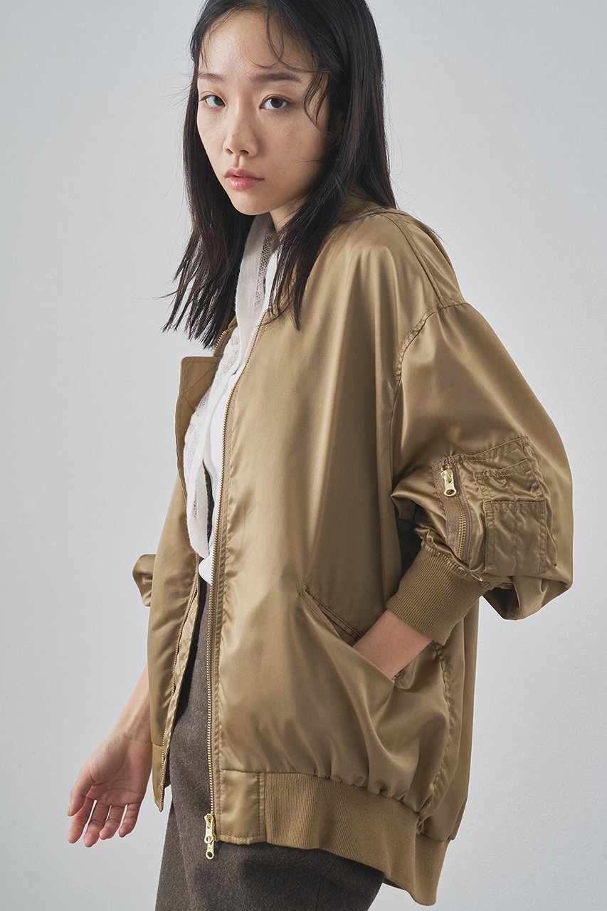 【ウィムガゼット/Whim Gazette】のミドルMA-1 人気、トレンドファッション・服の通販 founy(ファニー) 　ファッション　Fashion　レディースファッション　Fashion for Women　アウター　Coat / Outerwear Collection　レディースジャケット・軽アウター　Jackets　ブルゾンジャケット・スポーティアウター　Blouson Jackets　MA-1ジャケット　MA-1 Bomber Jackets / Flight Jackets　ジャケット　Jacket, Outerwear　ツイル　Twist, Twisted Detail　バランス　Balance, Style Balance　ブルゾン　Blouson, Bomber Jacket　ミドル　Middle Length, Mid Height　ミリタリー　Military, Army Style　エレガント 上品　Elegant　other-2|ID: prp329100004875149 ipo3291000000036362972