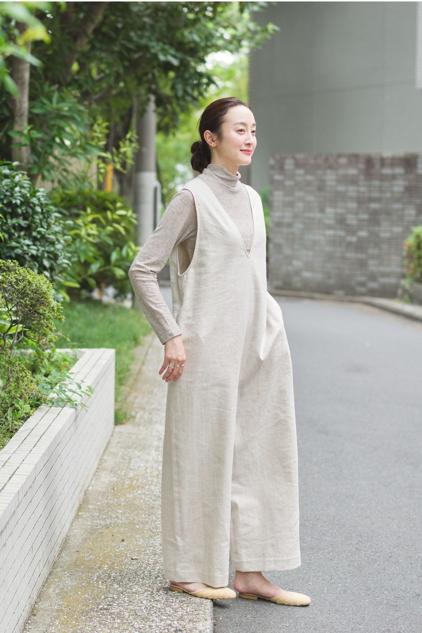 【プリスティン/PRISTINE】のコットンリネンツイルオールインワン 人気、トレンドファッション・服の通販 founy(ファニー) 　ファッション　Fashion　レディースファッション　Fashion for Women　パンツ　Pants & Trousers　アクセサリー　Fashion Accessories　シンプル　Simple, Minimal　ツイル　Twist, Twisted Detail　ドレープ　Drape, Draping Fabric　ボトム　Bottoms, Lower Wear　リネン　Linen, Linen Fabric　エレガント 上品　Elegant　長袖　Long Sleeve, Full Sleeve　other-6|ID: prp329100004875156 ipo3291000000036363048