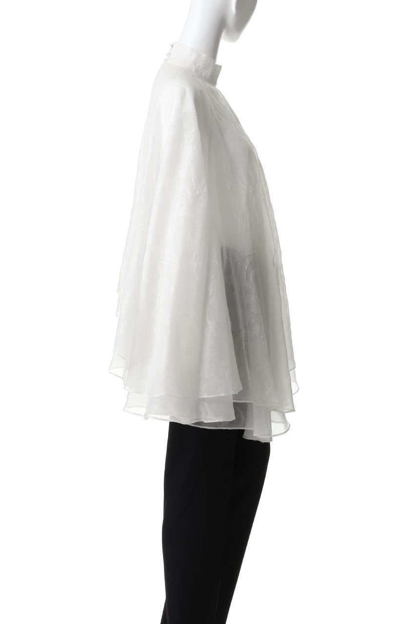 【カナコ サカイ/KANAKO SAKAI】のシアー ジャカード レイヤード ケープ 人気、トレンドファッション・服の通販 founy(ファニー) 　ファッション　Fashion　レディースファッション　Fashion for Women　トップス・カットソー　Cut & Sew Tops　シャツ・ブラウス・オフィスカジュアル　Elegant Blouses & Button-Ups　シアー　Sheer, See-Through　シンプル　Simple, Minimal　ジャカード／ジャガード　Jacquard, Woven Pattern　スリーブ　Sleeve, Long Sleeve / Short Sleeve　タンク　Tank Top, Sleeveless Top　ドレス　Dress, One-Piece　ロング　Long, Long-Length　other-3|ID: prp329100004875165 ipo3291000000036363119