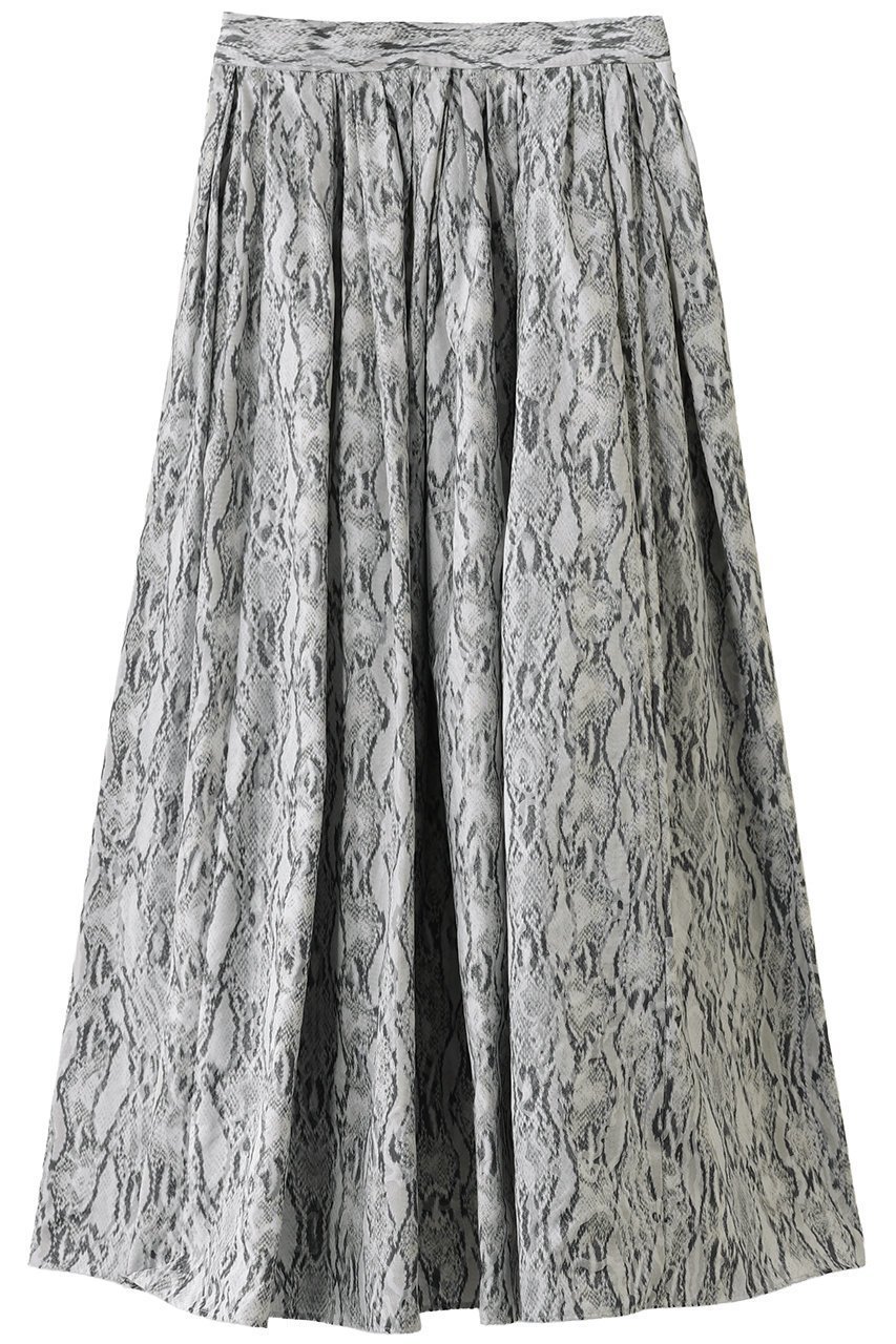 【プルミエ アロンディスモン/1er Arrondissement】のパイソンプリントスカート 人気、トレンドファッション・服の通販 founy(ファニー) 　ファッション　Fashion　レディースファッション　Fashion for Women　スカート　Skirts　ロングスカート　Long Skirts / Maxi & Midi Skirts　イタリア　Italy　ギャザー　Gathered, Ruffled　シンプル　Simple, Minimal　ジャカード／ジャガード　Jacquard, Woven Pattern　タフタ　Taffeta, Structured Fabric　パイソン　Python, Snakeskin Pattern　プリント　Print, Printed Pattern　ロング　Long, Long-Length　 other-1|ID: prp329100004875170 ipo3291000000036363150