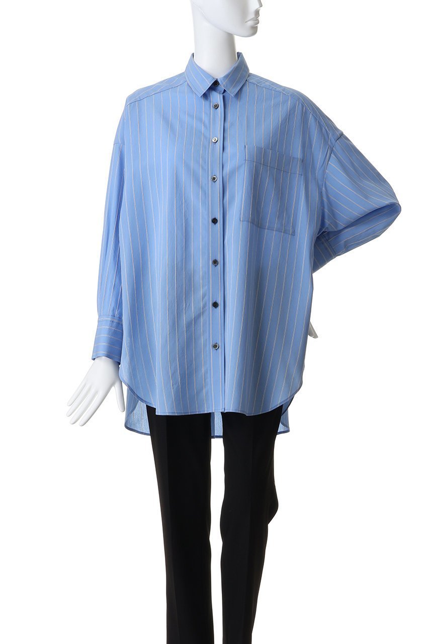 【サクラ/SACRA】のプレミアムレーヨンナイロンストライプシャツ 人気、トレンドファッション・服の通販 founy(ファニー) 　ファッション　Fashion　レディースファッション　Fashion for Women　トップス・カットソー　Cut & Sew Tops　シャツ・ブラウス・オフィスカジュアル　Elegant Blouses & Button-Ups　イタリア　Italy　ストライプ　Stripe, Striped Pattern　スリーブ　Sleeve, Long Sleeve / Short Sleeve　ロング　Long, Long-Length　ワッシャー　Washer, Crinkled Finish　別注　Limited Edition, Custom Order　other-2|ID: prp329100004875181 ipo3291000000036363234