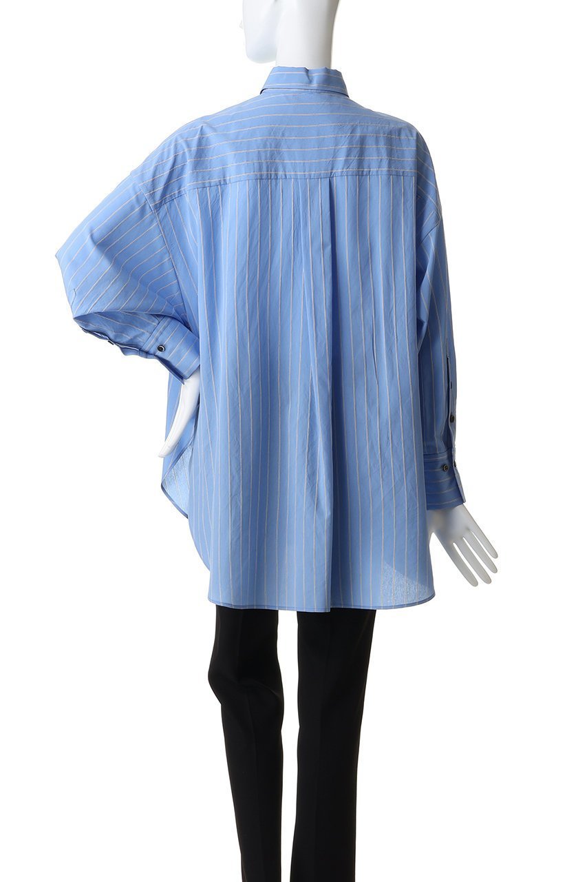 【サクラ/SACRA】のプレミアムレーヨンナイロンストライプシャツ 人気、トレンドファッション・服の通販 founy(ファニー) 　ファッション　Fashion　レディースファッション　Fashion for Women　トップス・カットソー　Cut & Sew Tops　シャツ・ブラウス・オフィスカジュアル　Elegant Blouses & Button-Ups　イタリア　Italy　ストライプ　Stripe, Striped Pattern　スリーブ　Sleeve, Long Sleeve / Short Sleeve　ロング　Long, Long-Length　ワッシャー　Washer, Crinkled Finish　別注　Limited Edition, Custom Order　other-4|ID: prp329100004875181 ipo3291000000036363236